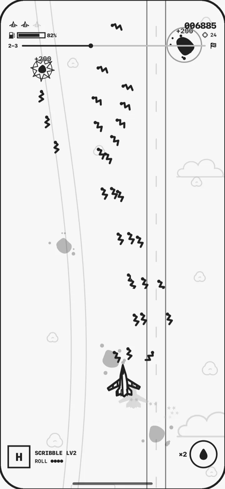 The Scribble weapon firing zigzag bolts