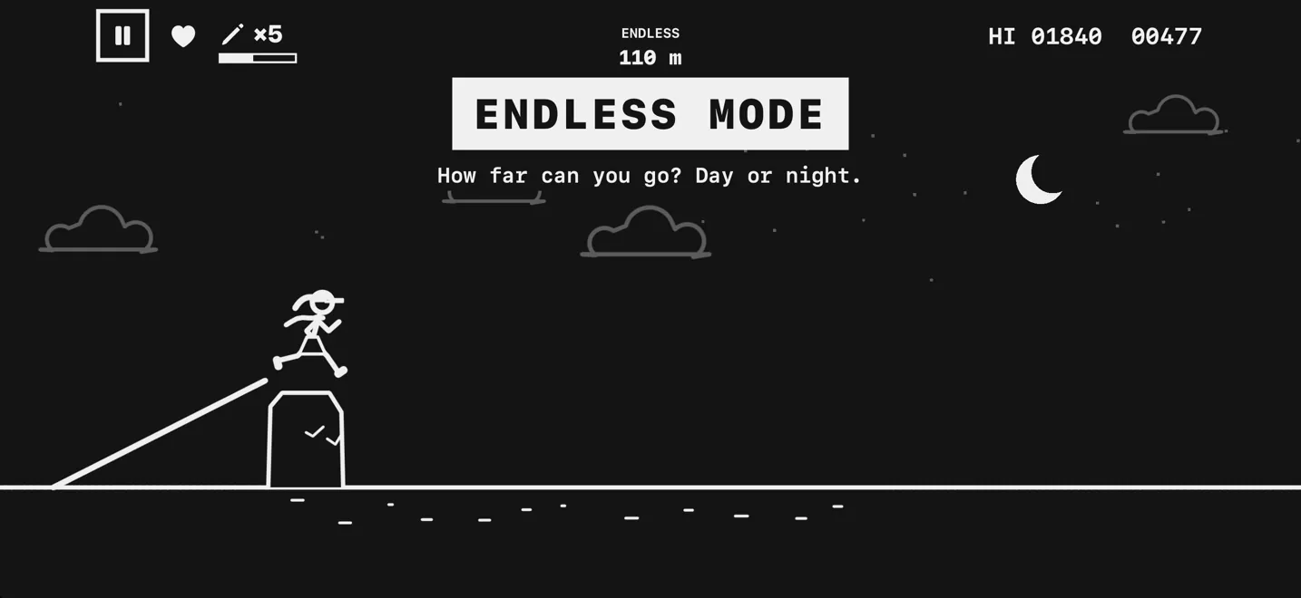 Endless mode at night